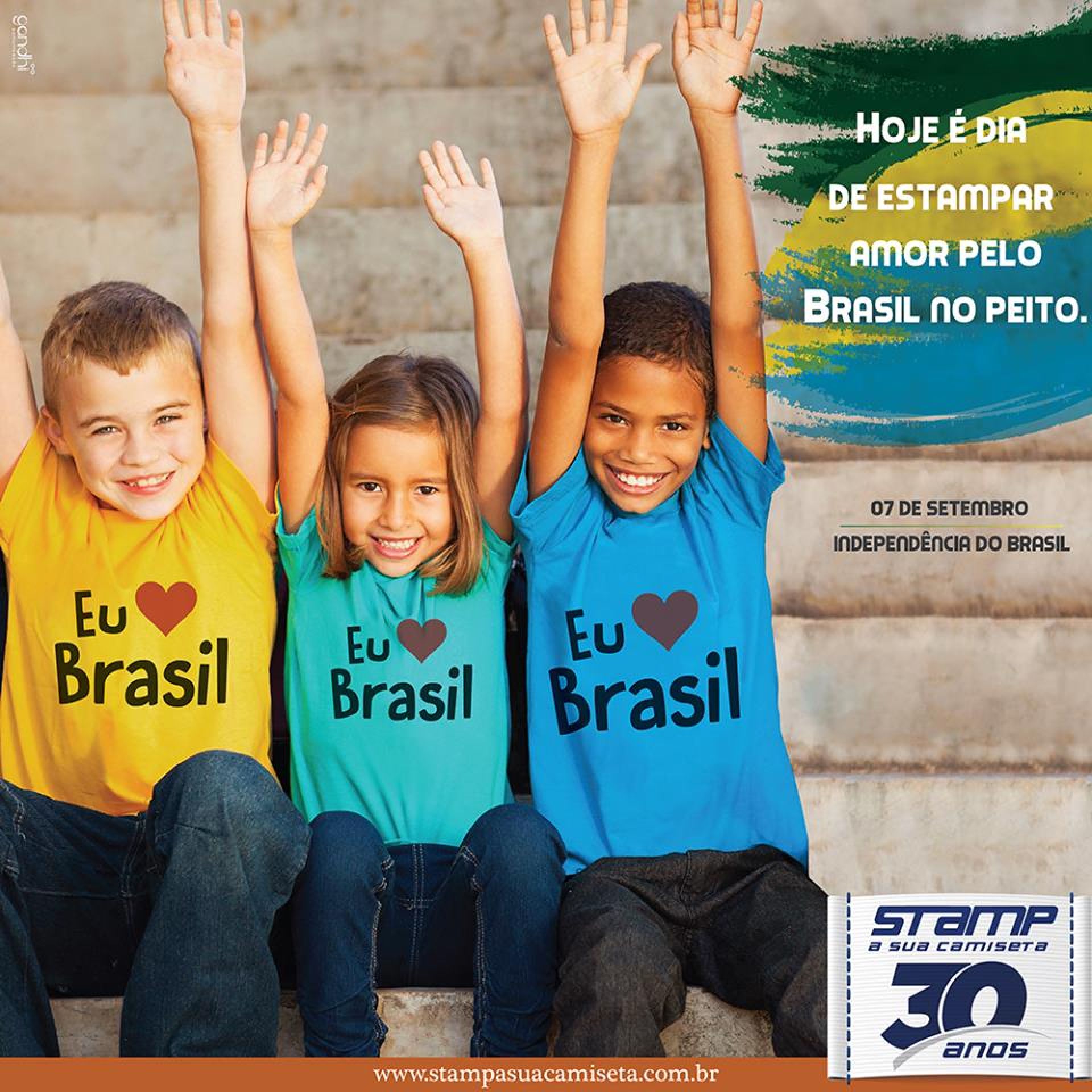 Hoje é dia de Stampar amor pelo Brasil